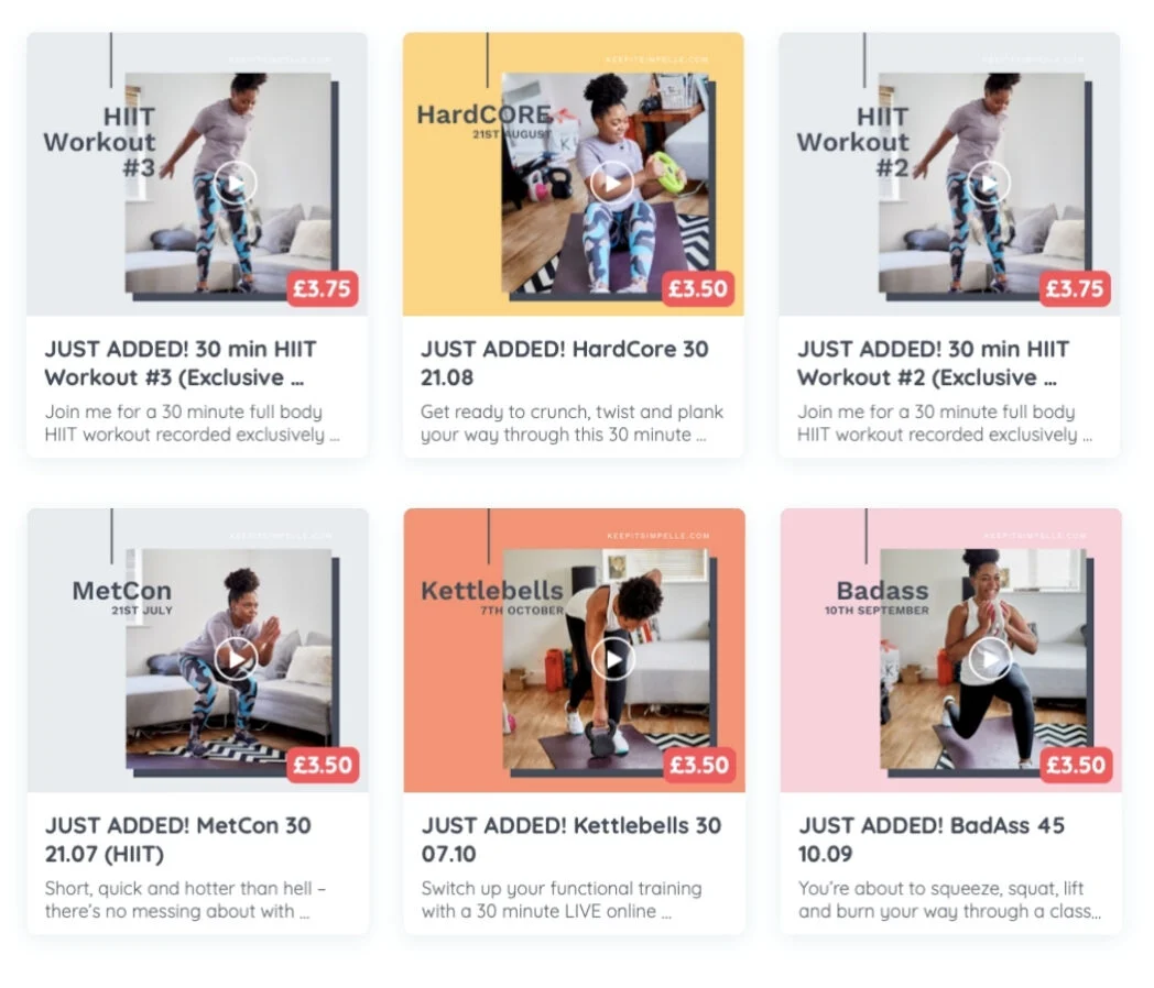 Train with Elle Linton via online workouts