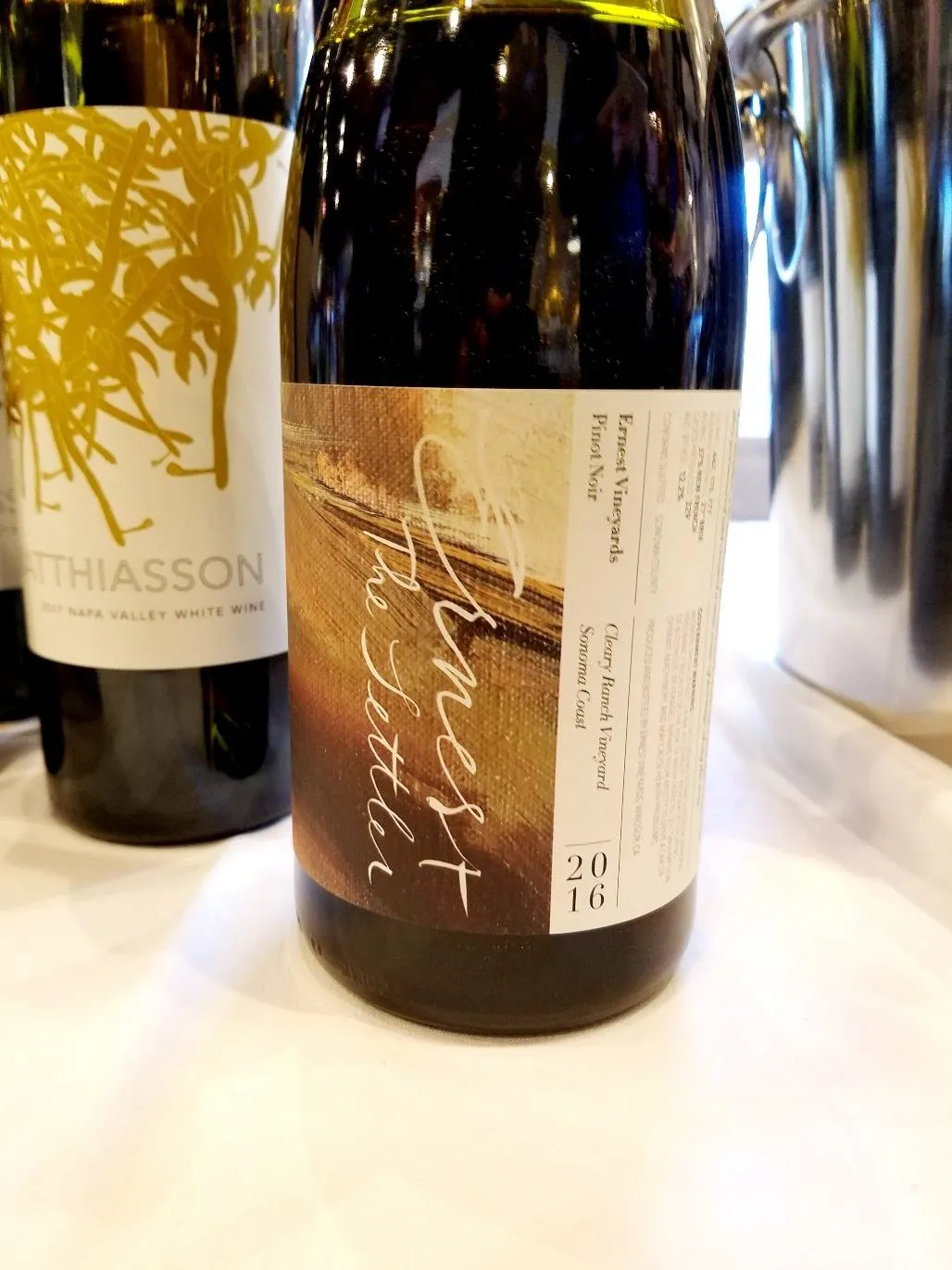 Ernest Vineyards The Settler Pinot Noir 2016 Cleary Ranch Vineyard Sonoma Coast California, Slow Wine New York Winetasting, Wine Casual