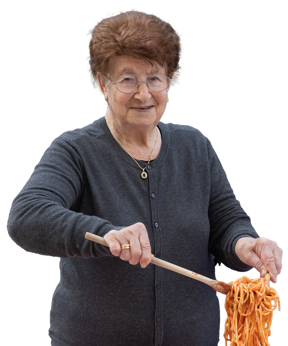 Nonna cooking delicious pasta