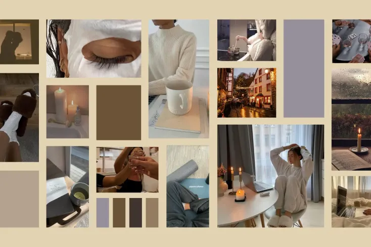 winter theme mood board