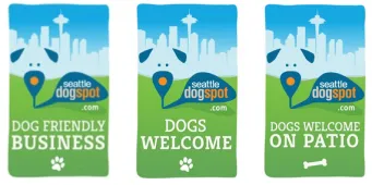 Seattle DogSpot Dog Friendly Business Decals | Seattle, WA