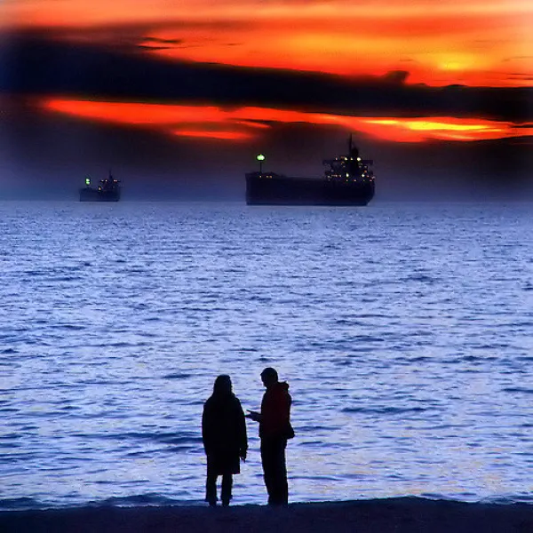 ships, night, passing and all that...