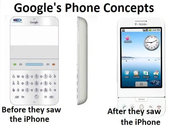 Android as a concept existed pre-iPhone; as a product, not so much