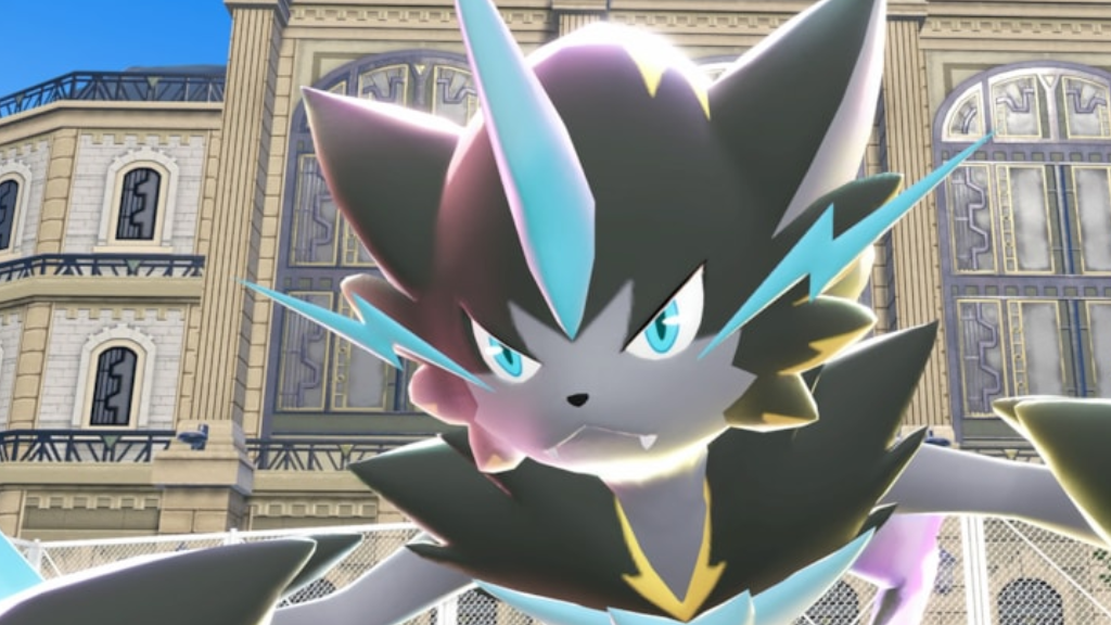 Close up of Mega Zeraora from Pokémon Legends: Z-A's Mega Dimension DLC